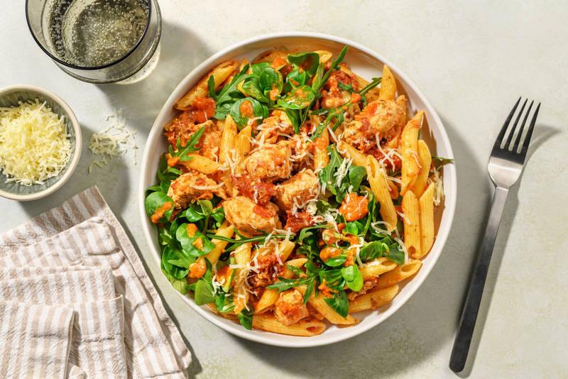La Sportive : penne, poulet Label Rouge & pesto