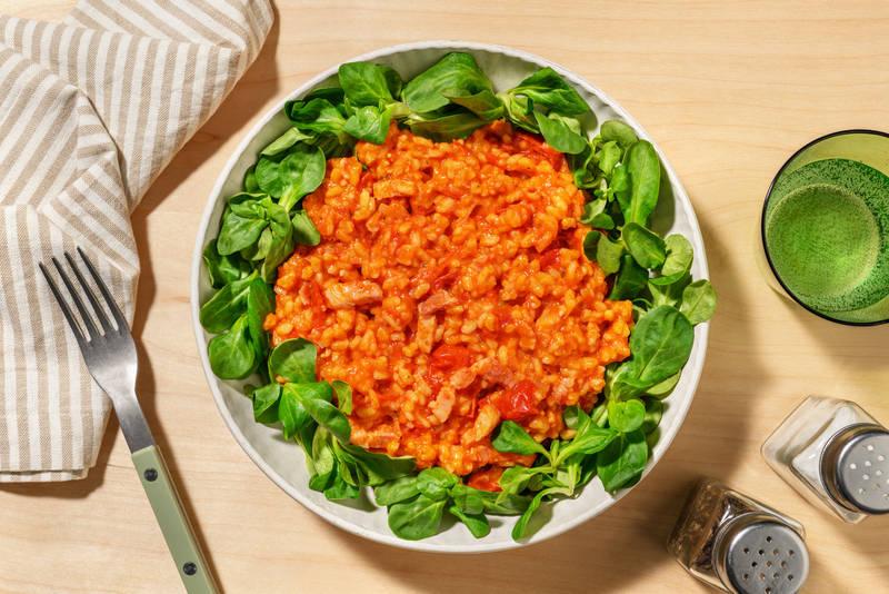 Risotto rosso aux lardons & tomate