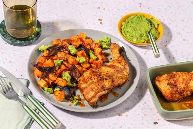 Poulet laqué au soja & guacamole