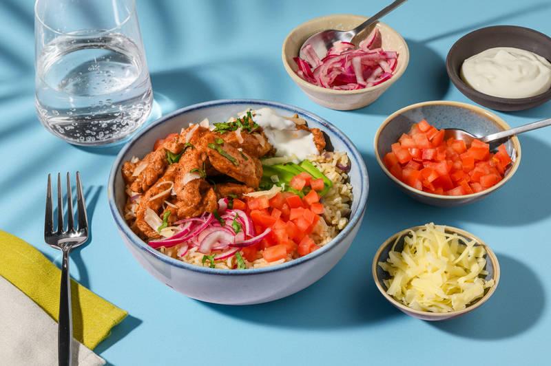 Burrito Bowl : porc & cheddar à la mexicaine