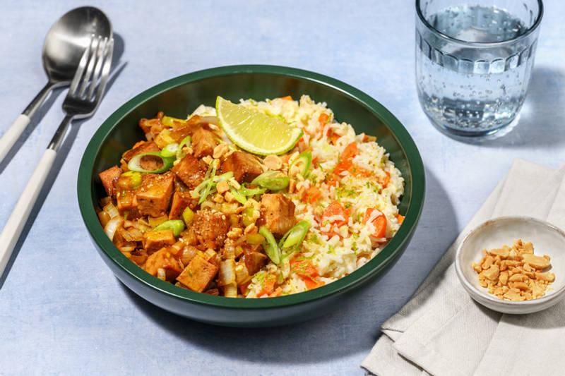 Riz au lait de coco & tofu caramélisé