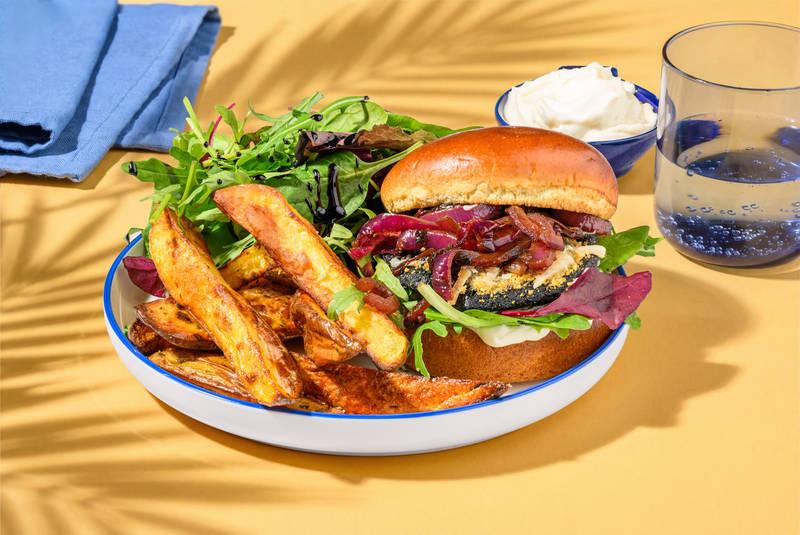 Burger de portobello glacé au balsamique