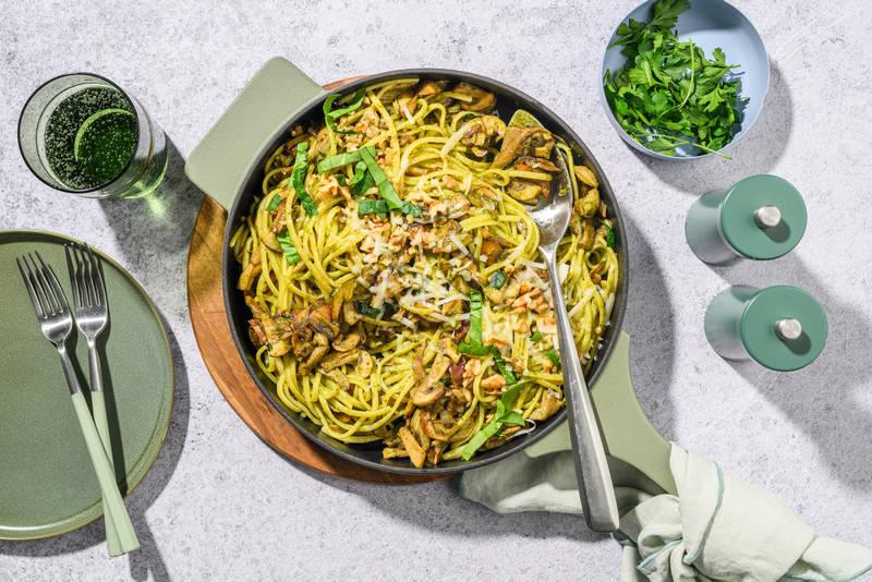 Spaghetti complets au pesto d’ail des ours