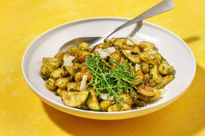 Gnocchi « minute » pesto & courgette