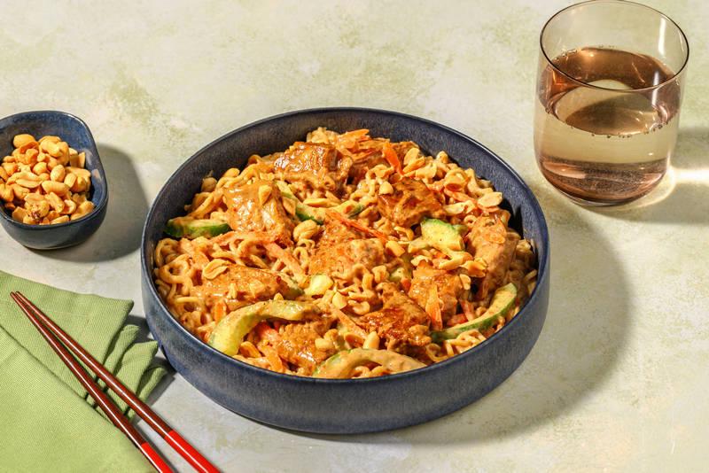 Le Végé : salade de nouilles sauce cacahuètes
