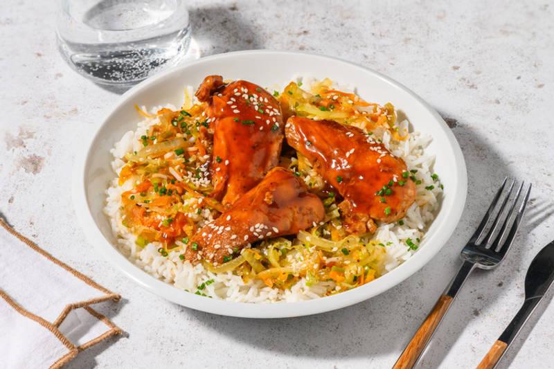 Poulet façon teriyaki & riz brun précuit