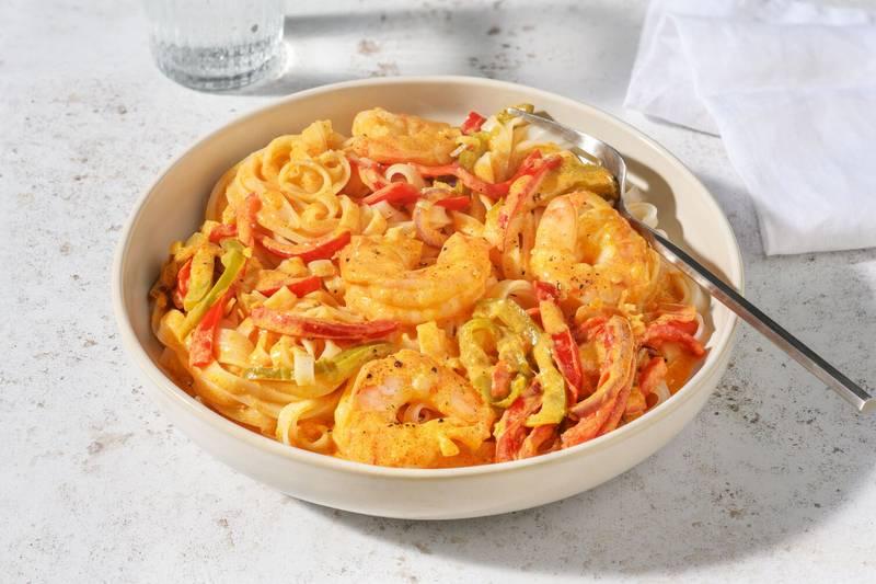 Crevettes en sauce coco-tomate à la thaï