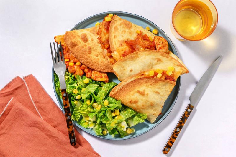 Cheesy quesadillas dinde & maïs