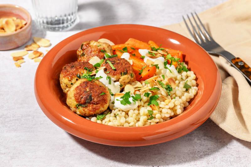Boulettes de porc & couscous perlé