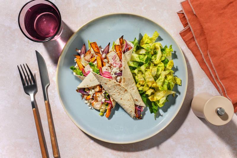 Wraps fusion poulet grillé & patate douce