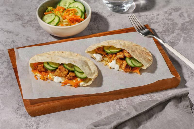 Pitas poulet grillé, fromage frais & aïoli