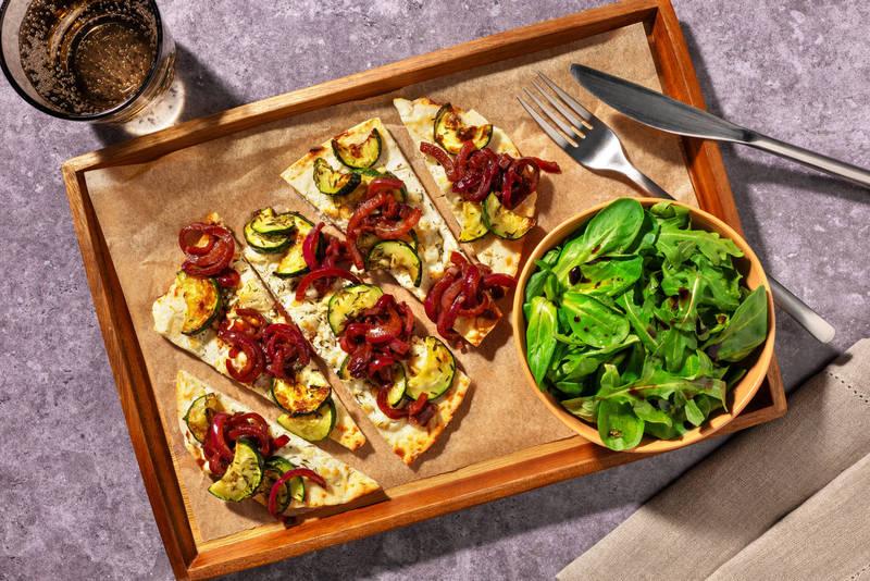 Pizza naan Bergère au chèvre & courgette