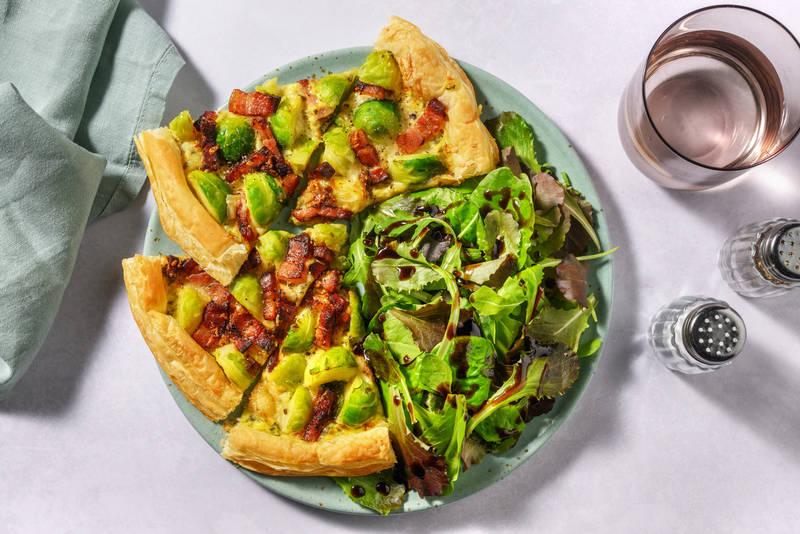 Tarte choux de Bruxelles & lardons fumés