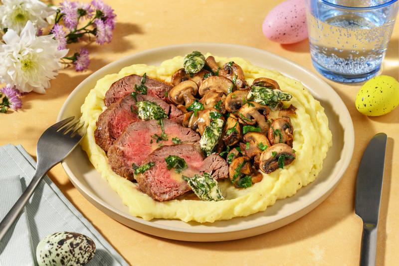 Pavé de bœuf & beurre à l'ail des ours