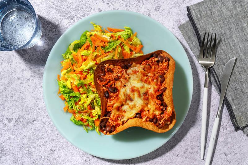 Tortilla foot-bowl au poulet & cheddar