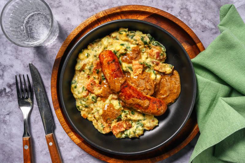 Cuisse de poulet & Colcannon aux lardons