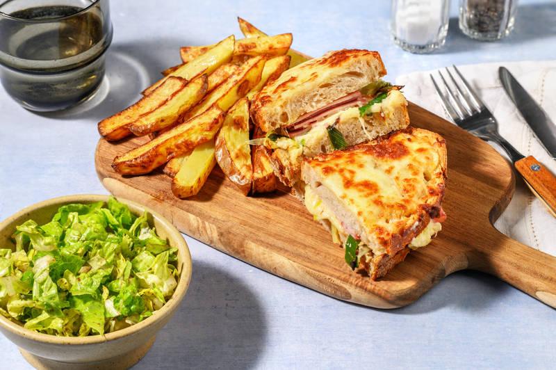 Croque rustique jambon, poireau & béchamel