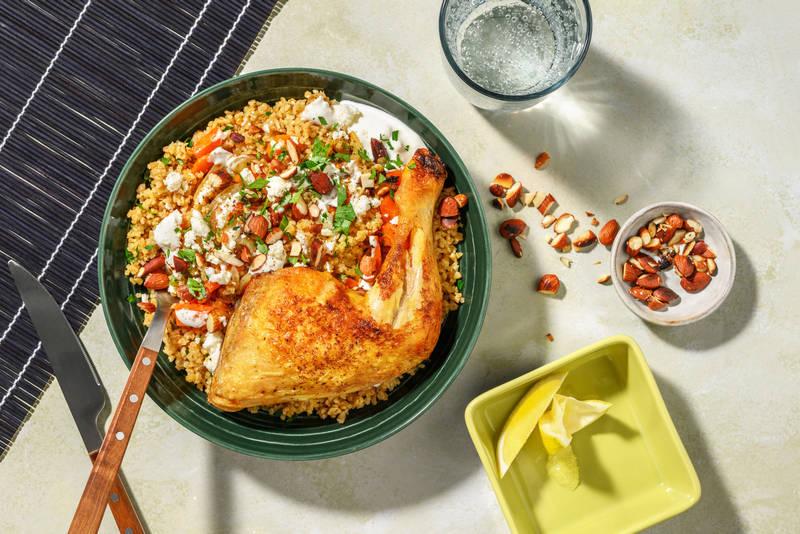 Poulet, amandes & boulgour pilaf à la libanaise