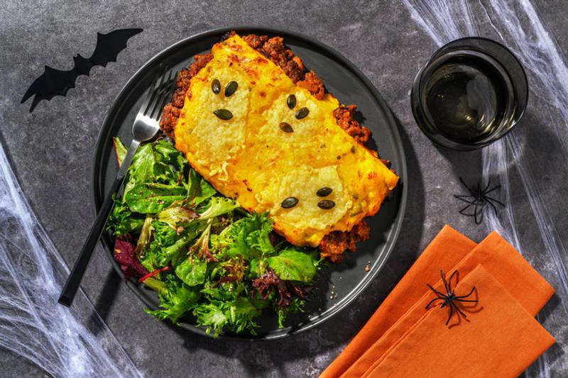 Parmentier effrayant de bœuf & potimarron