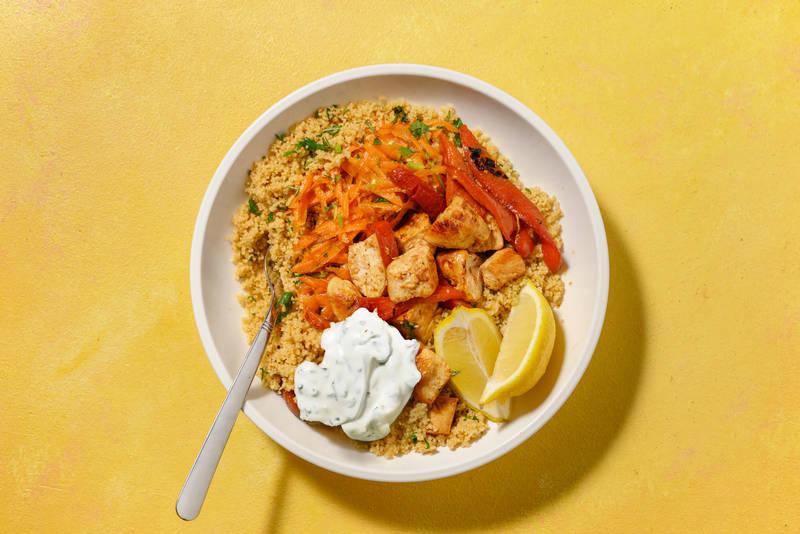Bowl Medina : dinde poêlé, harissa & semoule