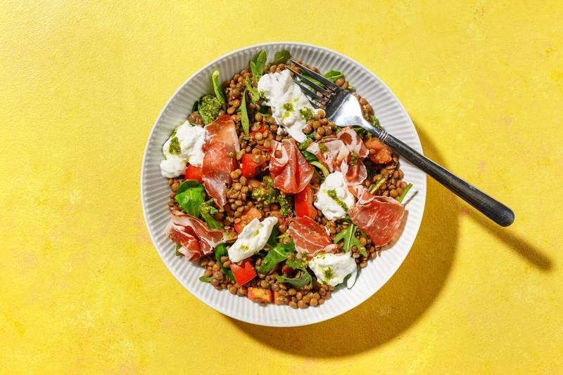 La Coppa flash : lentilles, burrata & coppa