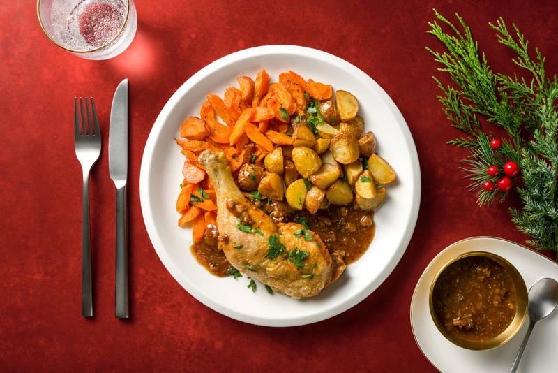 Cuisse de poulet Label Rouge rôtie & sauce figue