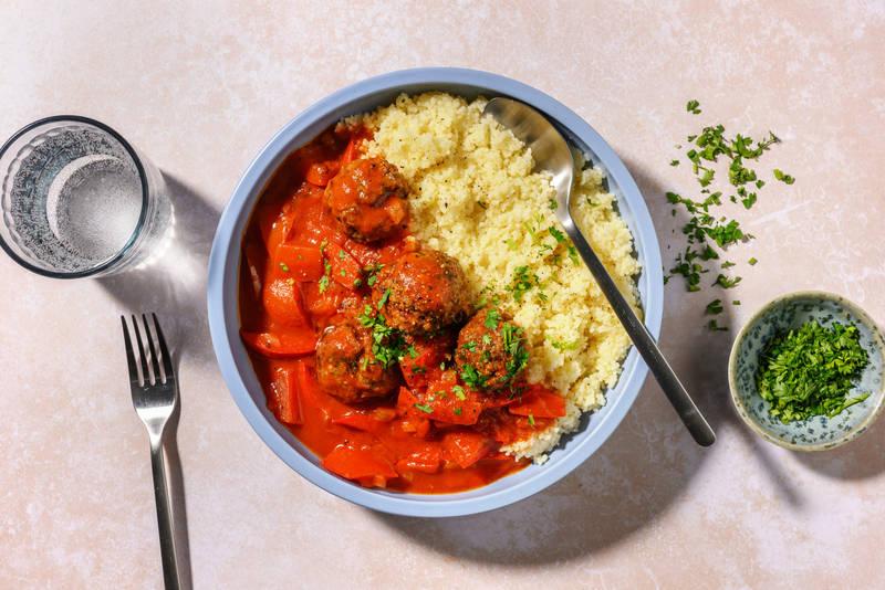 Tajine de kefta au bœuf & semoule