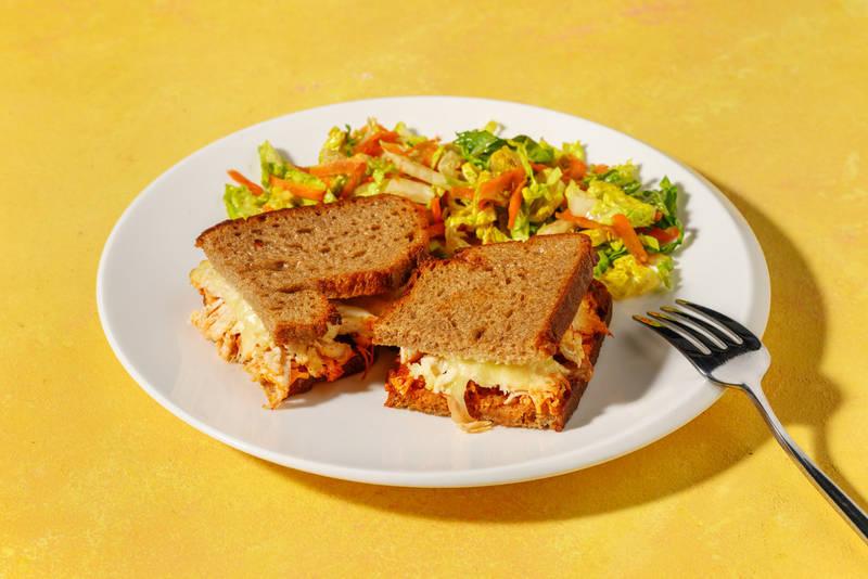 Croque rustique au poulet & pesto rosso