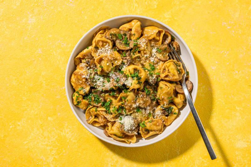 Easy Tortelloni aux champis & huile saveur truffe