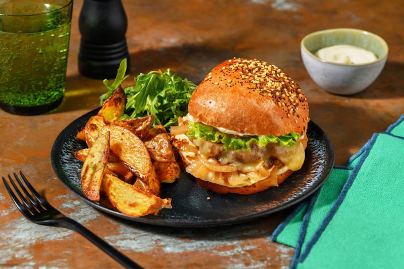 Le Cantalou : burger cantal AOP & potatoes