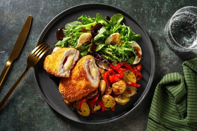 Cordon bleu maison : parmesan AOP, jambon & mozza