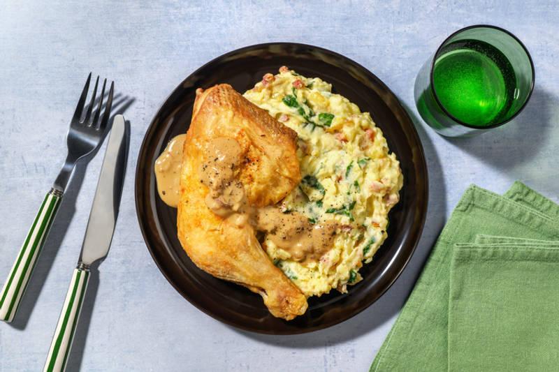 Poulet & Colcannon aux lardons à l'irlandaise