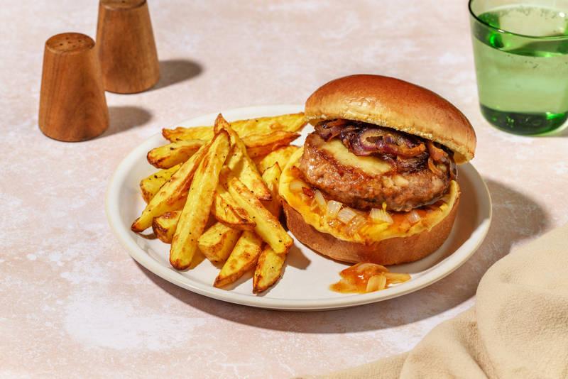 Burger de steak végétal, chutney & gouda