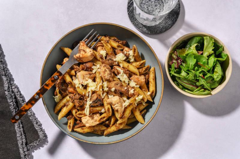 Penne forestières au poulet Label Rouge & gouda