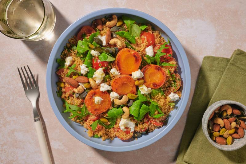 Taboulé sucré-salé aux abricots rôtis & tomates