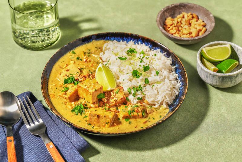 Curry thaï vert tofu cacahuètes & poireau
