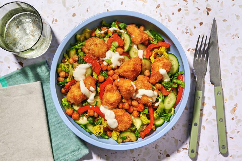 Bowl de poulet crispy, aïoli & pois chiches