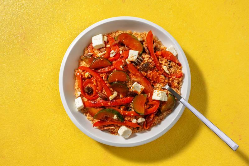 Légumes du soleil braisés & semoule tomatée