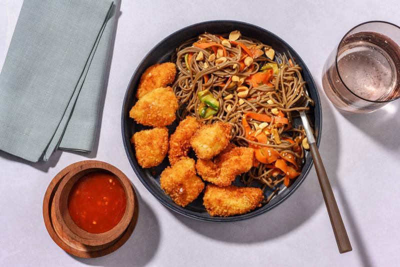 Dinde croustillante & salade de soba