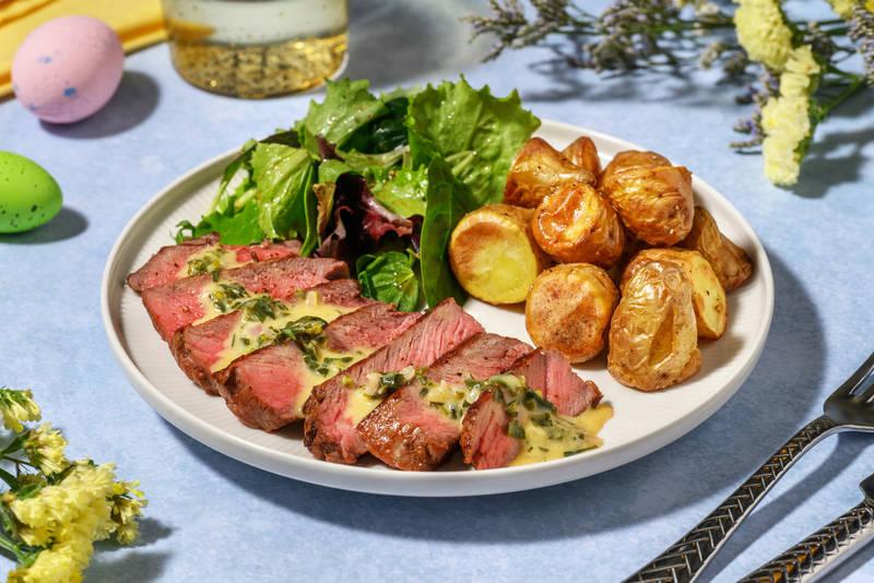 Pavé de bœuf & sauce secrète printanière