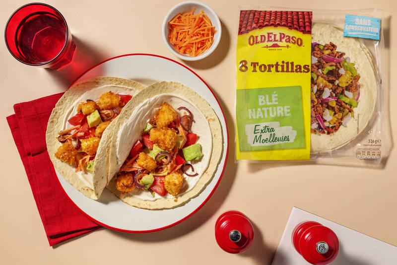 Fajitas poulet crispy, avocat & tomate