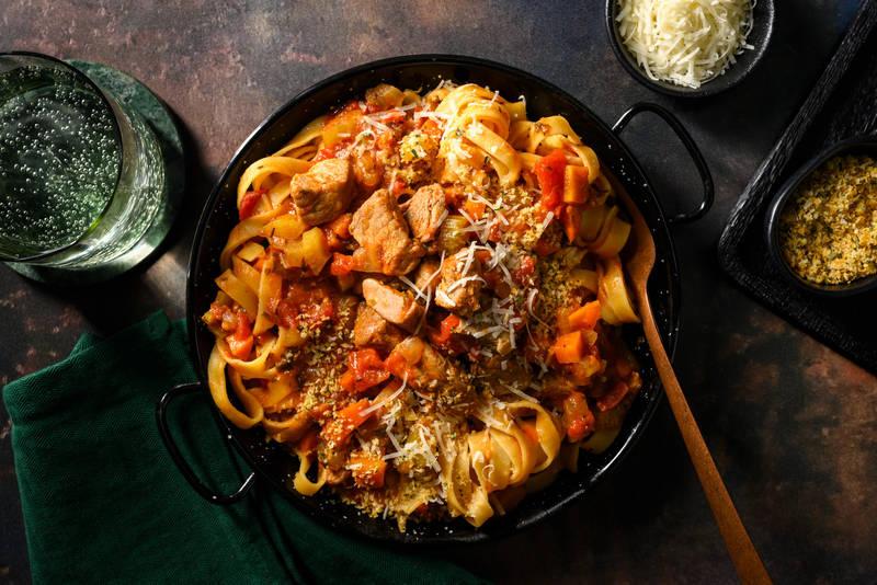Sauté de veau façon Osso Buco & linguine