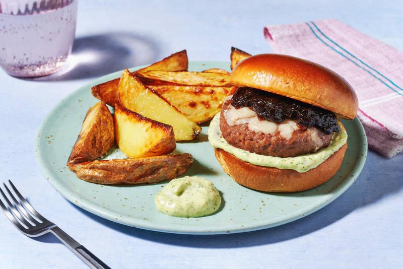 Burger veggie à l’italienne & mayo basilic