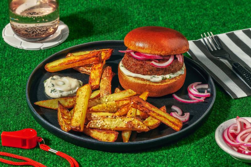 Burger du numéro 10 : steak végétal & zaatar