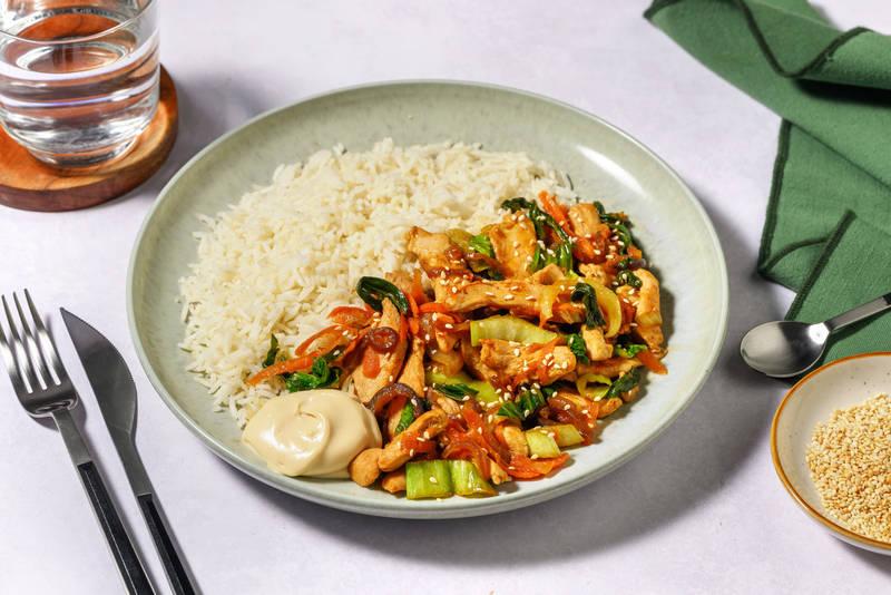 Bowl de poulet & légumes dorés à la japonaise