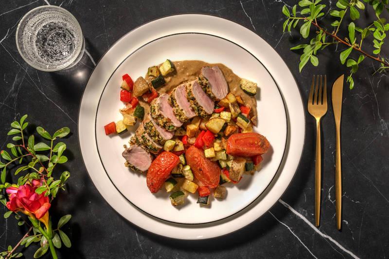 Filet mignon de porc & sa croûte d'herbes