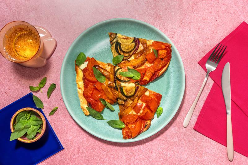 Tarte mozza & légumes du soleil