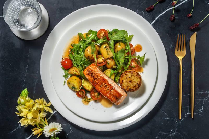 Saumon rôti & beurre noisette au paprika fumé
