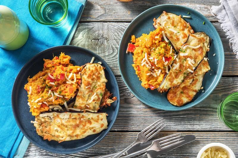 Gratin d'aubergine au Gouda Mi-Vieux